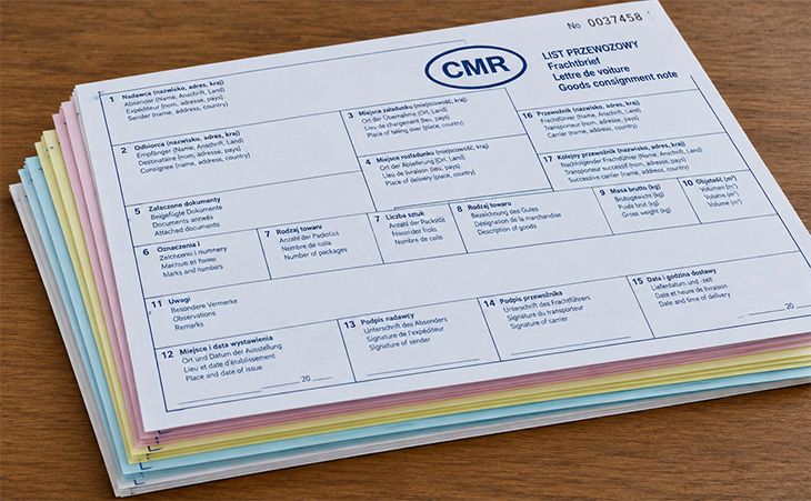 list przewozowy CMR